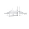 40' x 160' Premiere II Series High Peak Pole Tent, Sectional Tent Top, Complete