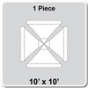 10'x10' Fast Shade Top White