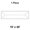 10' x 40' Classic Frame Tent, 1 Piece, 16 oz. Ratchet Top Replacement