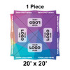 20' x 20' Master Series Frame Tent, 1 Piece, Ratchet Top, Full Digital Print