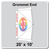 20' x 10' Master Frame Tent Grommet End, Ratchet Top, Logo/Valance Digital Print Only