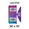 20' x 10' Gable Tent Lace End, Ratchet Top, Full Digital Print