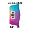 20' x 10' Classic Pole Tent Grommet End, Ratchet Top, Full Digital Print