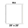 20' x 20' Classic Frame Tent Mid, 16 oz. Ratchet Top, Solid White
