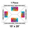 15' x 20' Master Series Frame Tent, 1 Piece, Ratchet Top, Logo/Valance Print Only