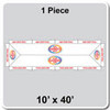 10' x 40' Gable Frame Tent, 1 Piece, 16 oz. Ratchet Top, Logo/Valance Print Only