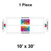 10' x 30' Gable Frame Tent, 1 Piece, 16 oz. Ratchet Top, Logo/Valance Print Only