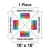 10' x 10' Master Series Frame Tent, 1 Piece, 16 oz. Ratchet Top, Logo/Valance Print Only
