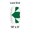 10' x 05' Classic Frame Tent Top, Lace End