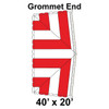 40' x 20' Classic Frame Tent Top, Grommet End