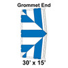 30' x 15' Classic Frame Tent Top, Grommet End