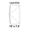 15' x 7.5' Classic Frame Tent Top, Lace End