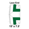 15' x 7.5' Classic Frame Tent Top, Lace End