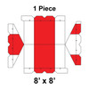 8' x 8' Gable Frame Tent, 1 Piece, 16 oz. Ratchet Top Replacement