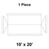 10' x 20' Classic Gable Frame Tent, 1 Piece, 16 oz. Ratchet Top Replacement