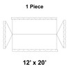 12' x 20' Classic Gable Frame Tent, 1 Piece, 16 oz. Ratchet Top Replacement