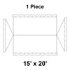15' x 20' Classic Gable Frame Tent, 1 Piece, 16 oz. Ratchet Top