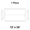 12' x 24' Classic Gable Frame Tent, 1 Piece, 16 oz. Ratchet Top Replacement
