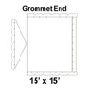 15' x 15' Classic Gable Frame Tent Top, Grommet End
