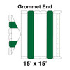 15' x 15' Classic Gable Frame Tent Top, Grommet End