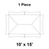 10' x 15' Master Frame Tent, 1 Piece, 16 oz. Ratchet Top Replacement