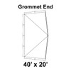 40' x 20' Master Frame Tent Top, Grommet End