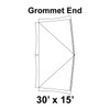 30' x 15' Master Frame Tent Top, Grommet End