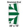 30' x 15' Classic Pole Tent Top, Grommet End