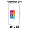 40' x 20' Classic Pole Tent Top, Grommet End