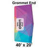 40' x 20' Classic Pole Tent Top, Grommet End