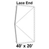 40' x 20' Classic Pole Tent Top, Lace End