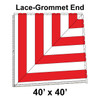 80' Classic Pole Tent Top, Lace-Grommet End