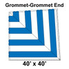 80' Classic Pole Tent Top, Grommet-Grommet End