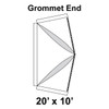 20' x 10' Premiere I Series High Peak Pole Tent Top, Grommet End