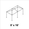 8' x 16'Classic Frame Aluminum Single Tube 8' Pole and Fitting Kit