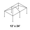 12' x 24' Classic Frame Aluminum Single Tube 8' Pole and Fitting Kit