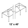 12' x 40' Classic Frame Aluminum Single Tube 7' Pole and Fitting Kit