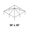 30' x 30' Classic Frame Aluminum Single Tube 7' Pole and Fitting Kit
