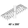 40' x 280' Classic Frame Aluminum Single Tube 7' Pole and Fitting Kit