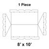 8' x 10' Gable Frame Tent, 1 Piece, 16 oz. Ratchet Top, Solid White