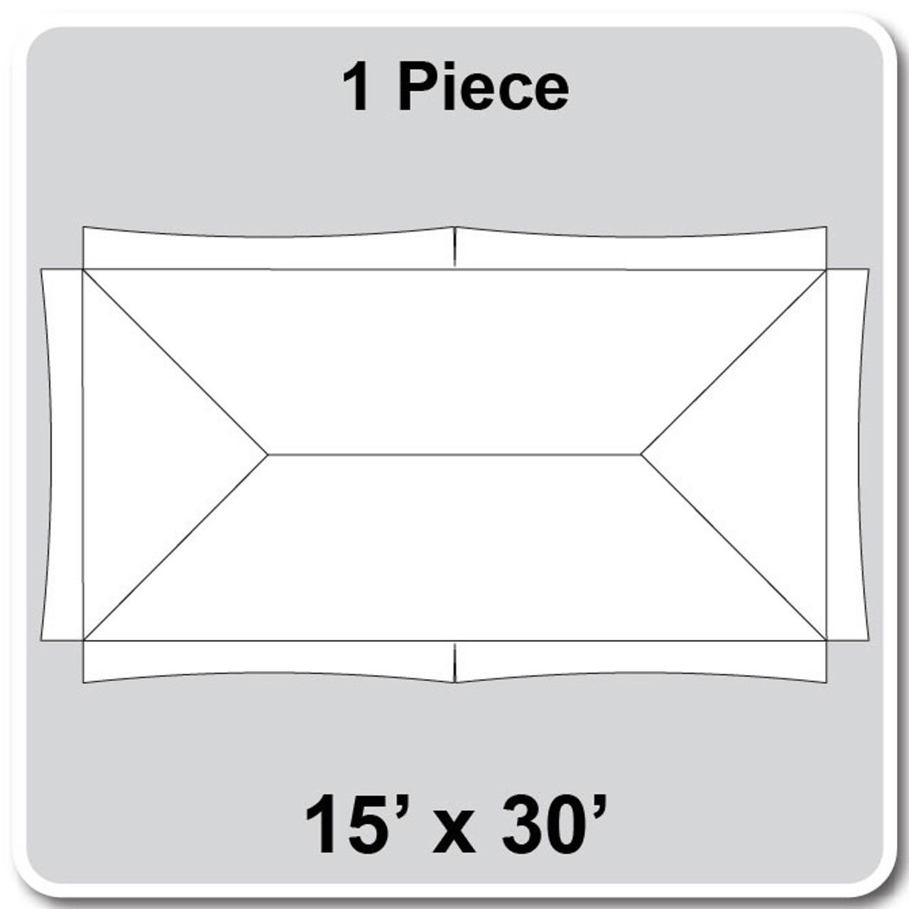 15' x 30' Master Series Frame Tent, 1 Piece, 16 oz. Ratchet Top, Solid White