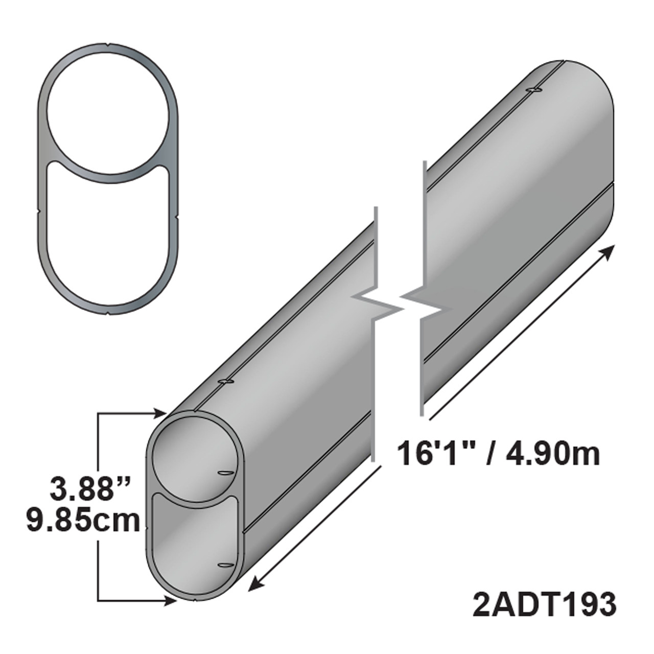 16'1"  Aluminum double tube West Coast.