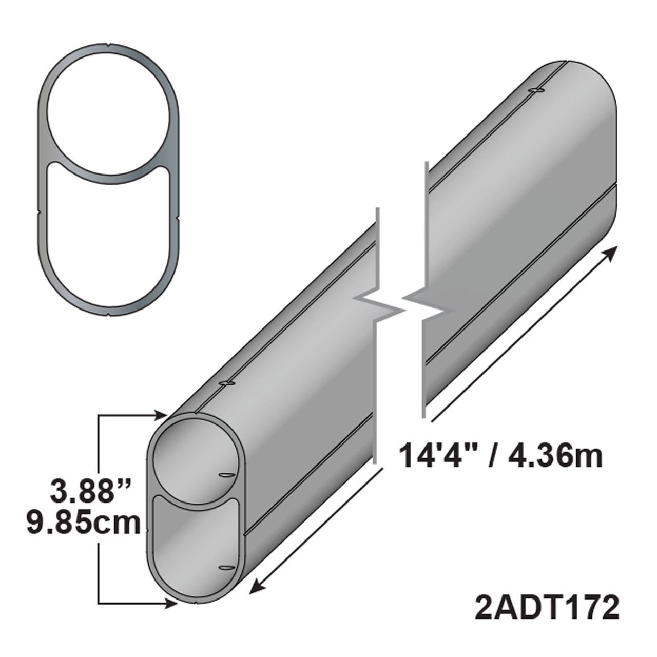 14'4" - Aluminum Double Tube
