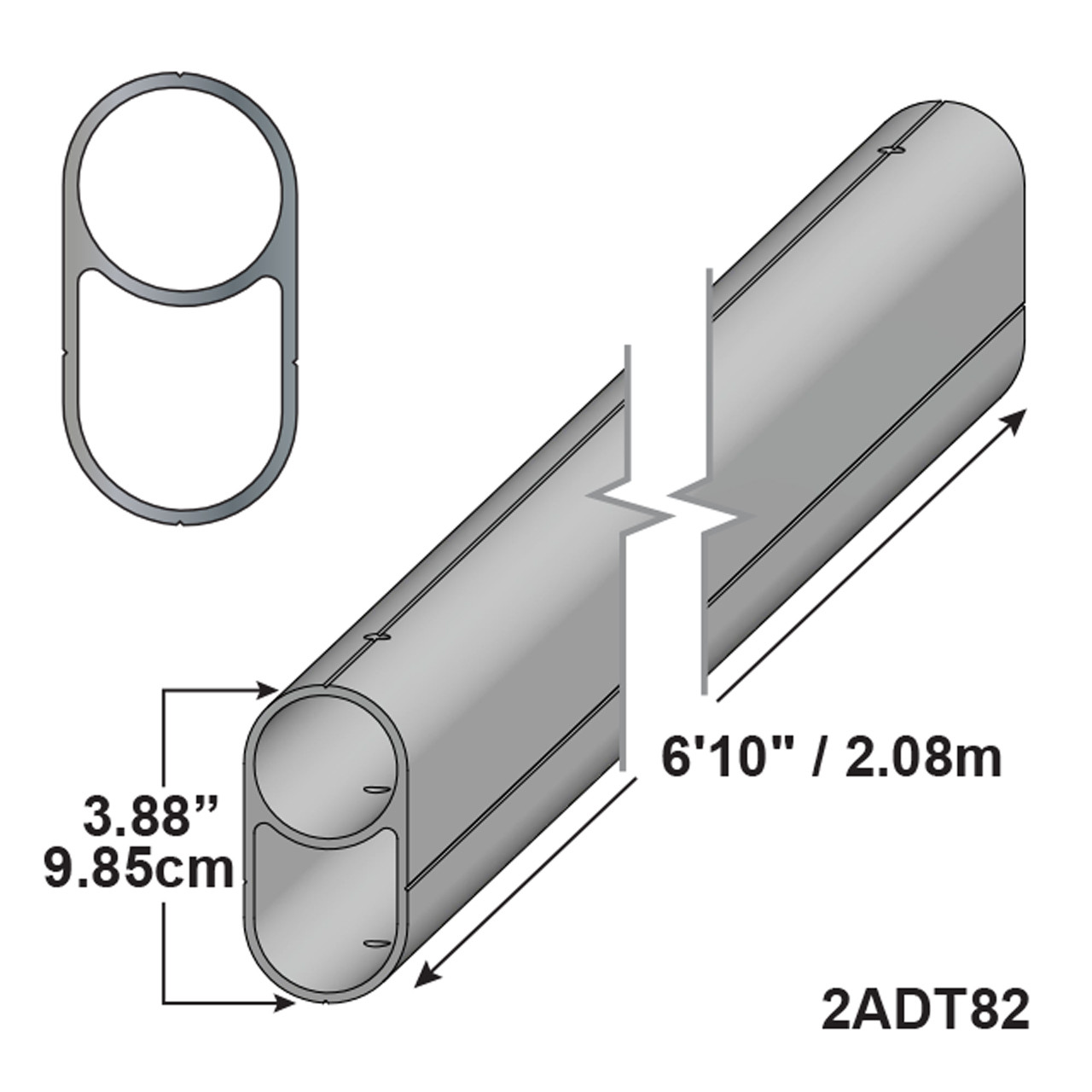 6'10" - Aluminum Double Tube