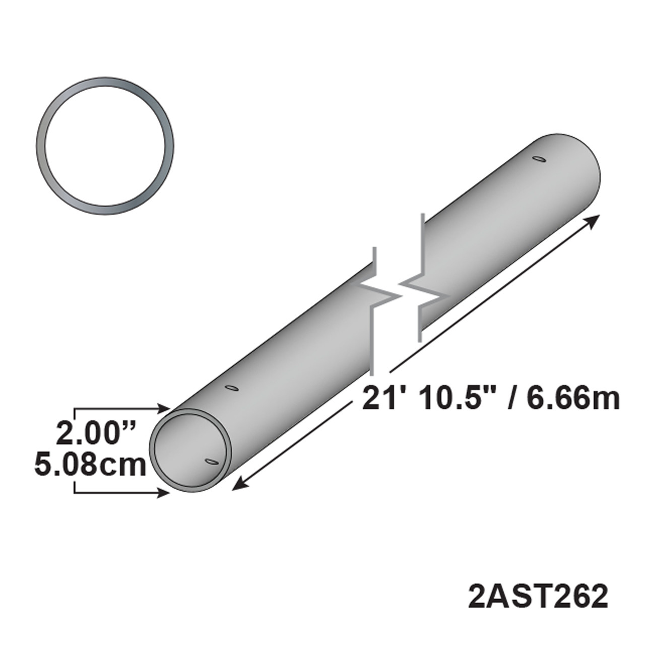 21' 10.5" Aluminum Single Tube