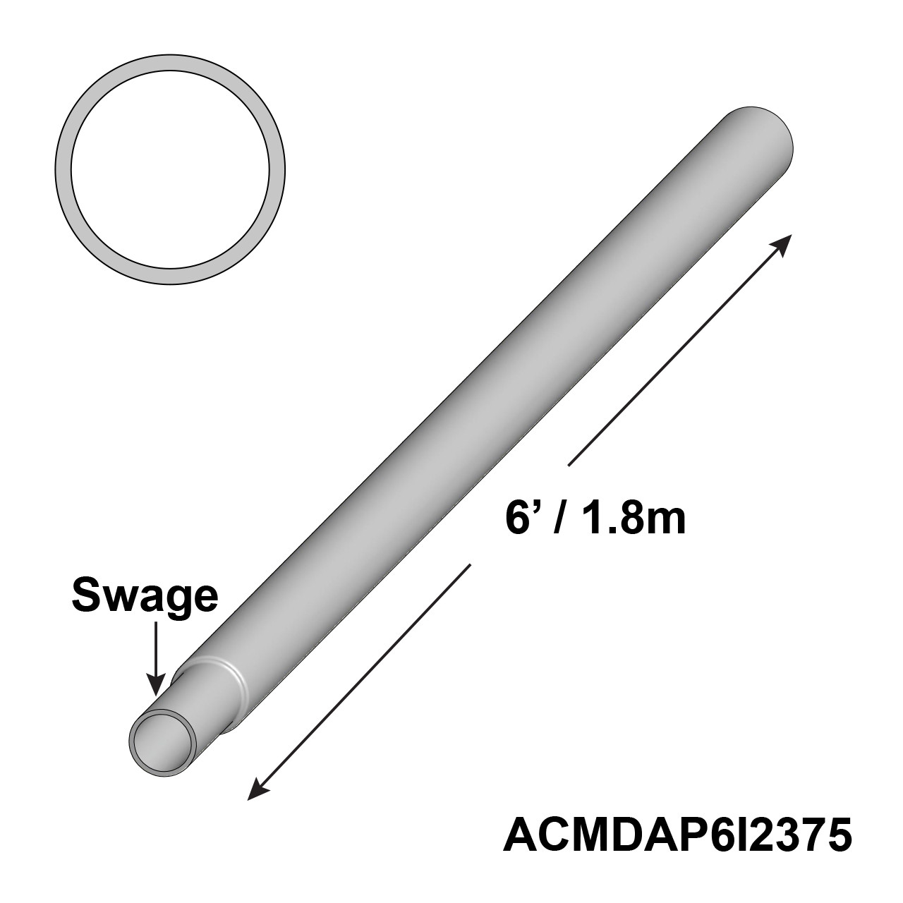 6' Medium Duty Aluminum Insert