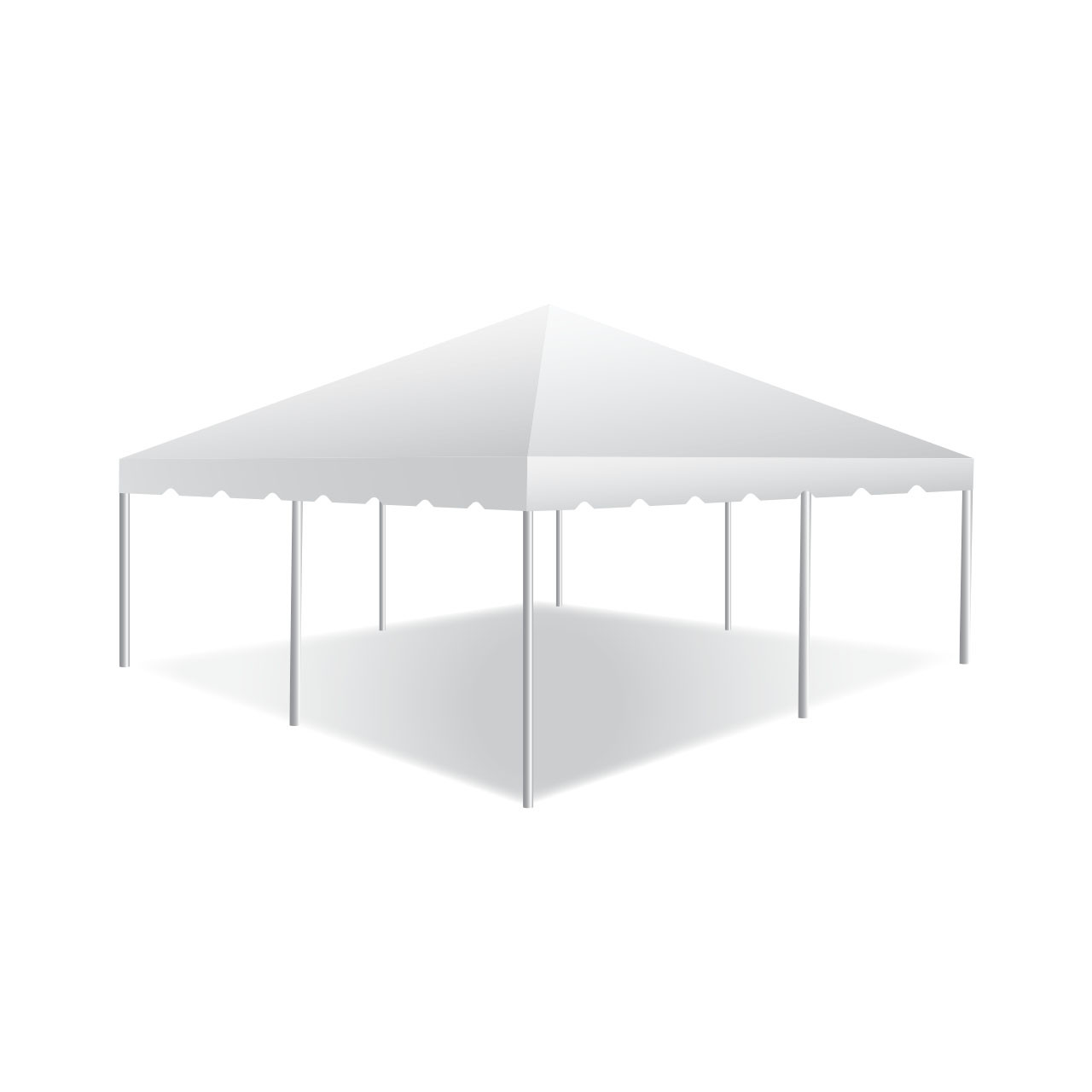 20 x 20 Classic Series Frame Tent, 1 Piece Tent Top, Complete