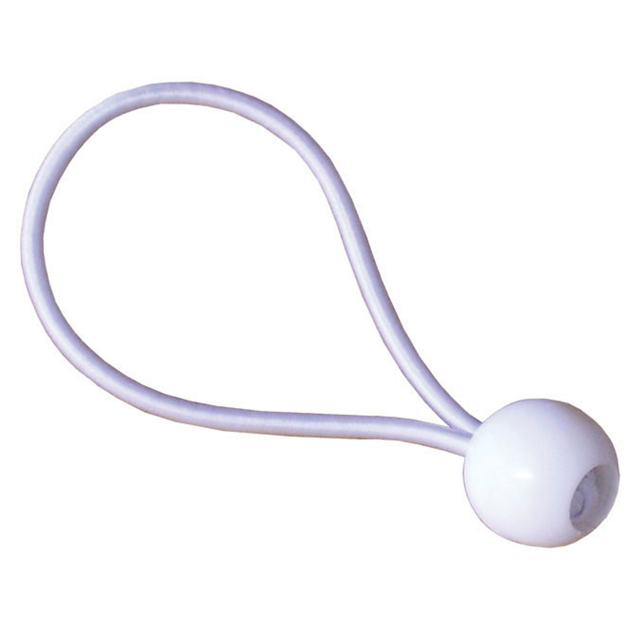 6" White Ball Bungee Tie Downs