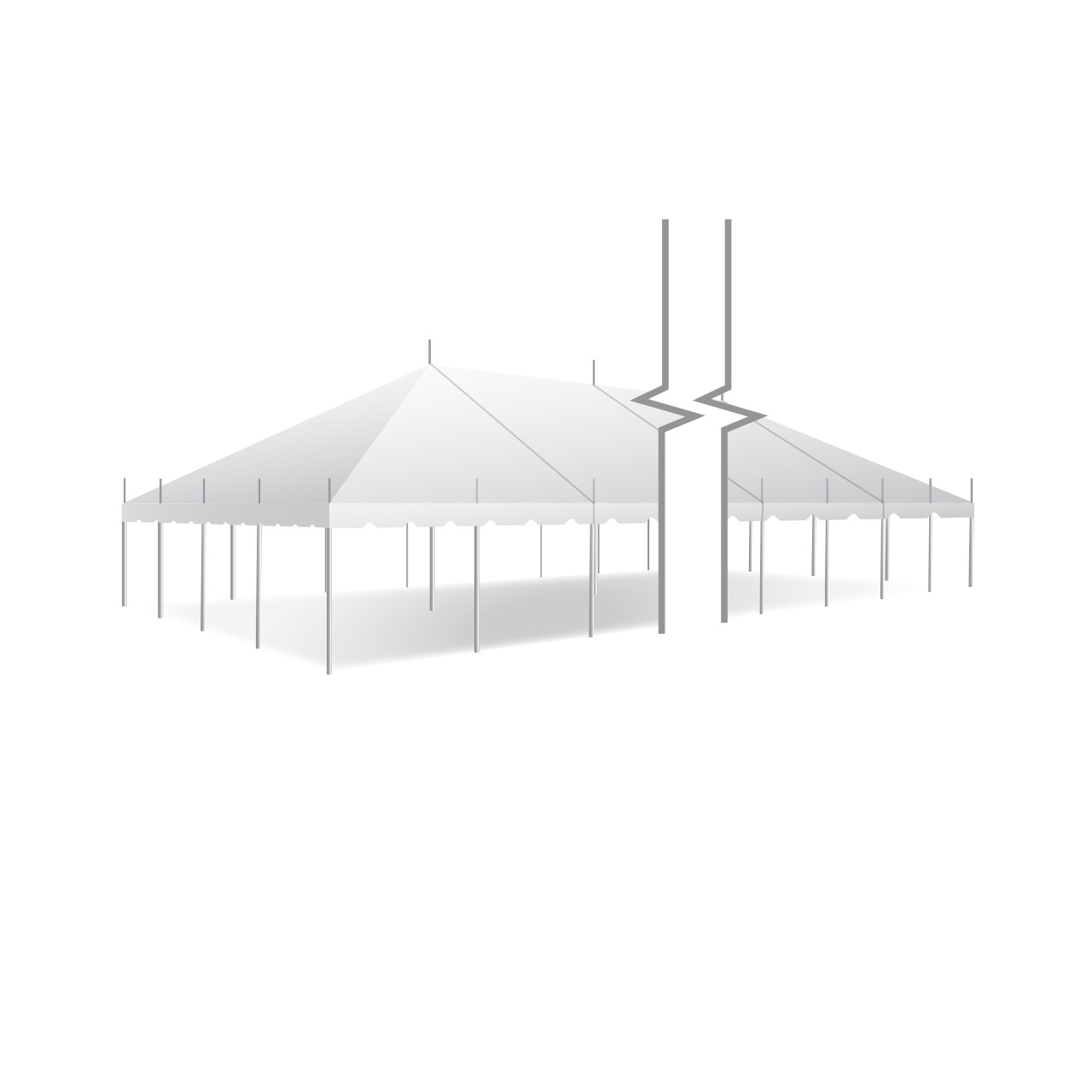 30' x 90' Classic Series Pole Tent, Sectional Tent Top, Complete