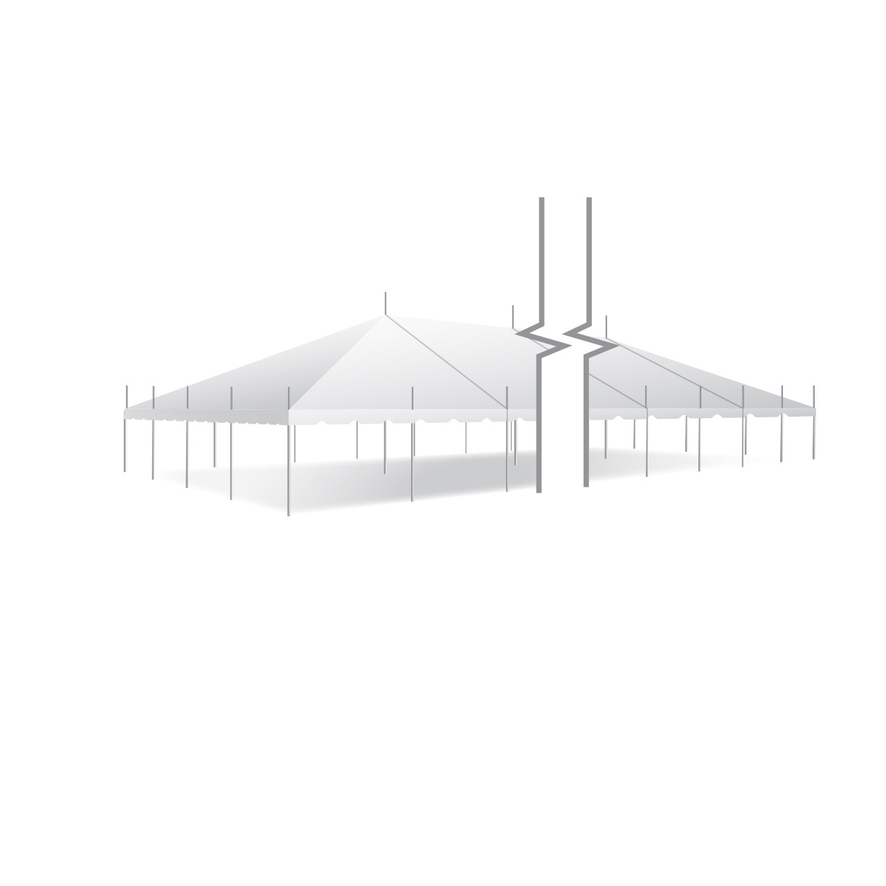 40' x 240' Classic Series Pole Tent, Sectional Tent Top, Complete